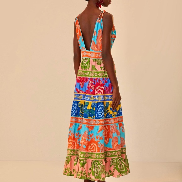 🌺🎉HP🎉🌺 NWT Farm Rio Lace Garden Mix Midi Dress - Picture 7 of 16